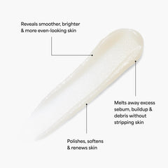 TULA So Polished texture close-up highlights fine sugar crystals for a gentle polish.