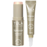 TULA Spresso Eye Balm being applied for instant wakeup and cooling.
