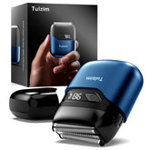 Tulzim electric foil shaver with 3-head design for precise contouring.