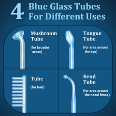 TUMAKOU blue glass standard tube for targeted facial care.