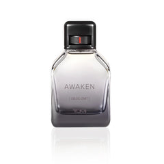 Tumi Awaken men's EDP 6.8 oz packaging, bold scent for active lifestyles.