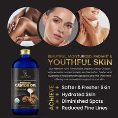 TURN TO EARTH Castor Oil made in USA for premium skincare and hair care.