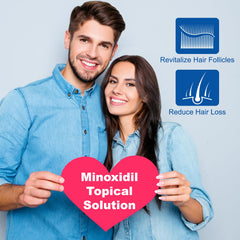 Close-up of Tuymec 5% Minoxidil label highlighting ingredients.