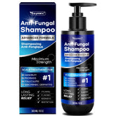 Tuymec psoriasis shampoo bottle featuring tea tree oil for scalp relief