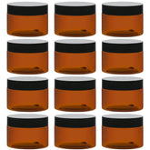 TUZAZO amber jar 4oz front view for travel-friendly cream storage