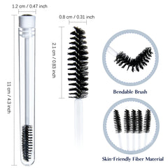 TUZAZO clear tubes for brush storage keep wands dust-free between uses.