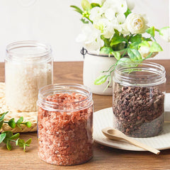 TUZAZO close-up of clear plastic container shows durable, reusable storage option