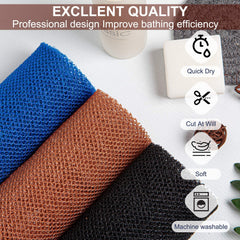 TUZIER African Net Sponge long net expands reach for back cleaning and hard-to-reach areas.