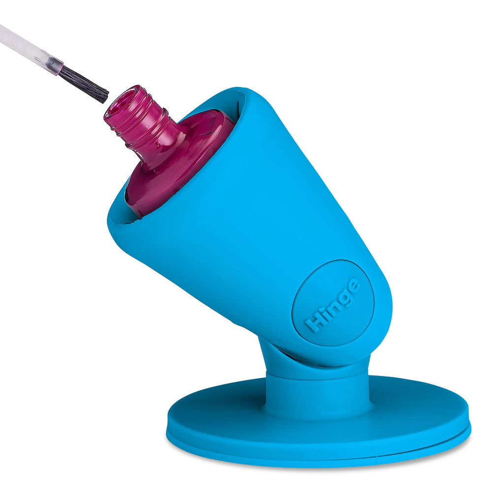tweexy hinge untippable nail polish bottle holder Beach Glass angle keeps bottles steady for precise application