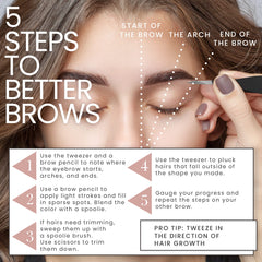 TWEEZER GURU precise eyebrow plucking for clean, defined brows.