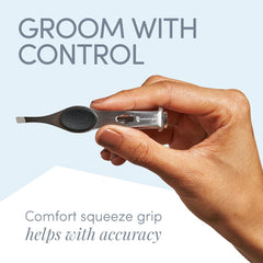 TWEEZER GURU Pro Illuminating Eyebrow Tweezers in stainless steel durability showcased.