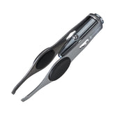 TWEEZER GURU Pro Illuminating Eyebrow Tweezers with LED light enables precise brow shaping.