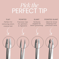 Tweezer Guru professional tweezer set in case ideal for travel grooming