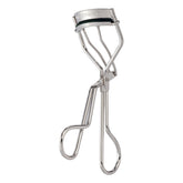 Tweezerman eyelash curler open jaw for precise base-to-tip curling.