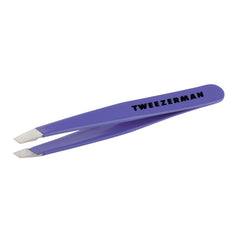 Tweezerman Mini Slant Travel Tweezers Blooming Lilac with precise brow shaping tips.