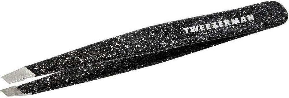 Tweezerman Special Edition Slant Tweezer close-up shows perfectly aligned tips for precise hair removal.