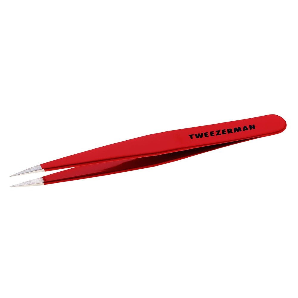 Tweezerman stainless steel point tweezer closeup tips for precise brow shaping