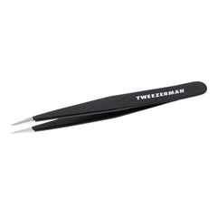 Tweezerman stainless steel point tweezer closeup for precise hair removal