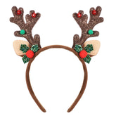 Tweruna brown deer antlers headband with a comfortable polyester wrap