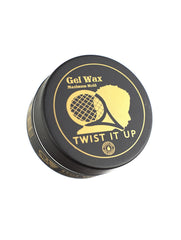 Twist It Up New Hair Gel Wax packaging closeup for smooth styling