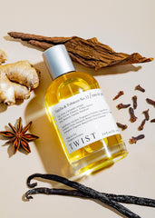 Twist Vanilla & Tobacco No. 12 illustrated label signals premium, clean ingredients.