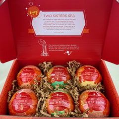 Two Sisters dragon bath bomb fruity scents create colorful, lasting bubbles for playtime.