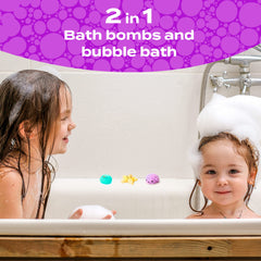 Two Sisters bath bomb with fruit punch scent for a refreshing bath