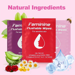 Twoworld feminine wipes individually wrapped for hygienic, portable cleansing.