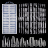 TXMOYI 240pcs almond nail tips box for at-home manicure prep
