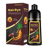 TYAYW Coffee Hair Dye Shampoo 3 in 1 bottle shows easy color in minutes.