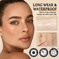TYAYW Faux Freckle Stamp Pen application demo on bare skin for quick, natural freckles.