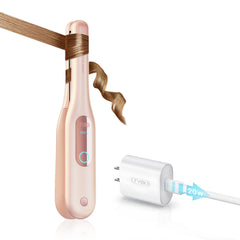 TYMO curling iron for short hair curved plate shaping crease-free curls on the go