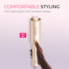 TYMO CURLPRO-anti-scald-360-design keeps hands cool during styling sessions.