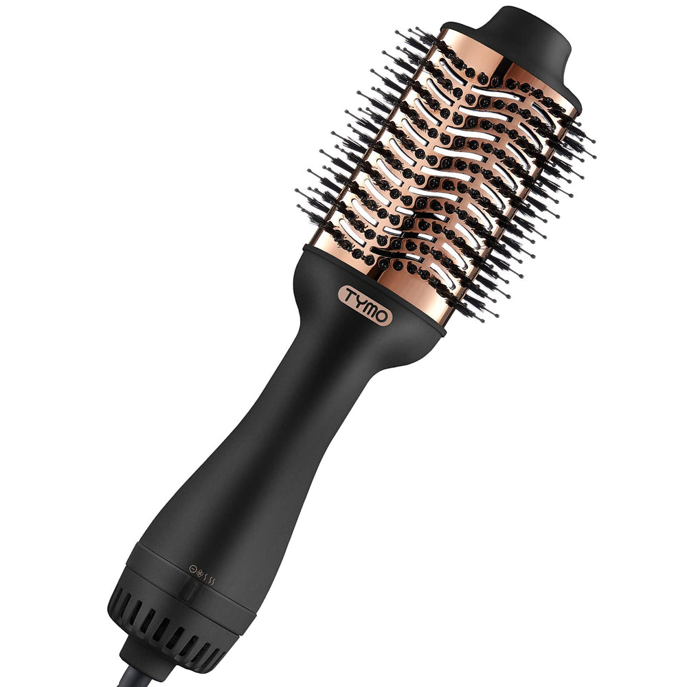 TYMO hair dryer brush with oval titanium barrel for sleek frizz-free blowouts
