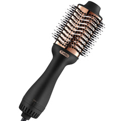 TYMO hair dryer brush with oval titanium barrel for sleek frizz-free blowouts