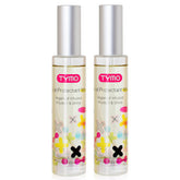 TYMO heat protectant bottle angled for heat protection during styling with argan oil