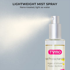 TYMO leave-in conditioner spray used for daily hair care routine.