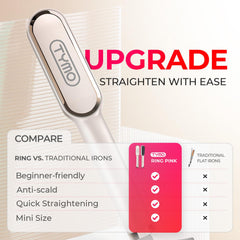TYMO Ring Hair Straightener Comb with ceramic-keratin coating