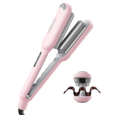 TYMO ROVY Beach Waves Curling Wand close-up highlights full-wrap insulation for safe styling.