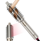TYMO Stylux Pro front view showing compact heat brush for quick at-home blowouts
