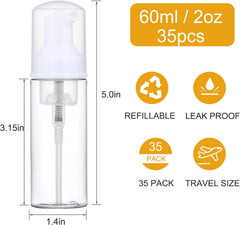 Tzirci clear PET plastic dispensers emphasize durability and content visibility.
