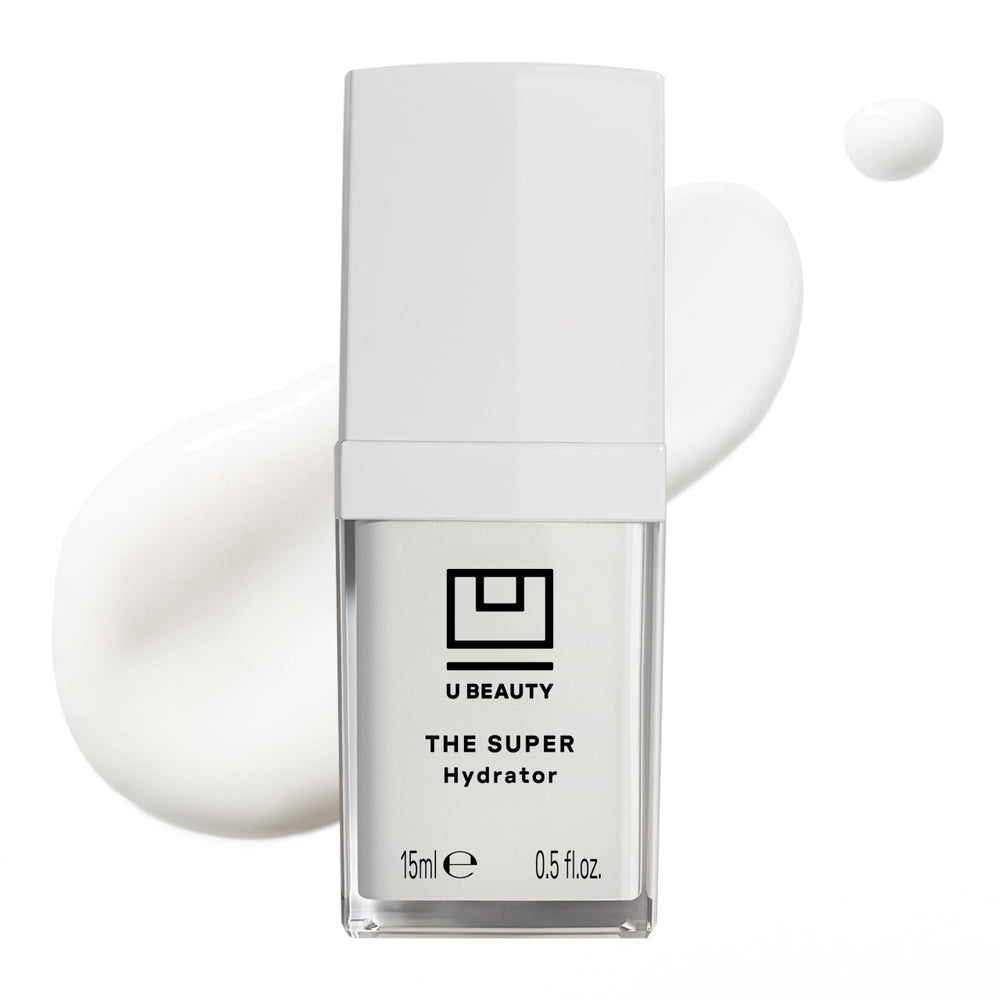 U Beauty The SUPER Hydrator bottle closeup highlighting mega-hydration potential