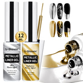 U-Shinein mirror chrome gel nail painting delivers a long-lasting, eye-catching metallic finish