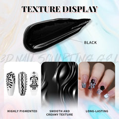 U-Shinein sculpture painting pen in use enables precise nail art lines.
