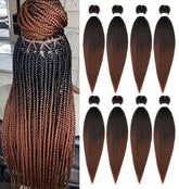 Ubeleco braiding hair ombre 24in 8 packs packaging front view for quick color selection