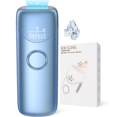 Ubroo IPL device in blue front view for at‑home painless hair removal sessions