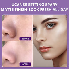 UCANBEMAKEUP sponge puff for easy makeup application with setting spray