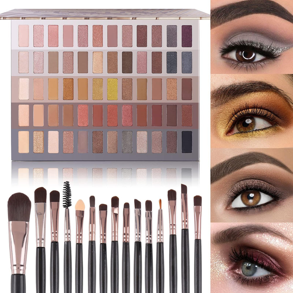 UCANBE 60-colors naked eyeshadow palette closed for versatile nude looks all day