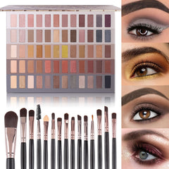 UCANBE 60-colors naked eyeshadow palette closed for versatile nude looks all day