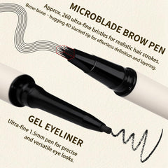 UCANBE brow-fection angled brush tip shapes brows with natural, light-to-bold strokes.
